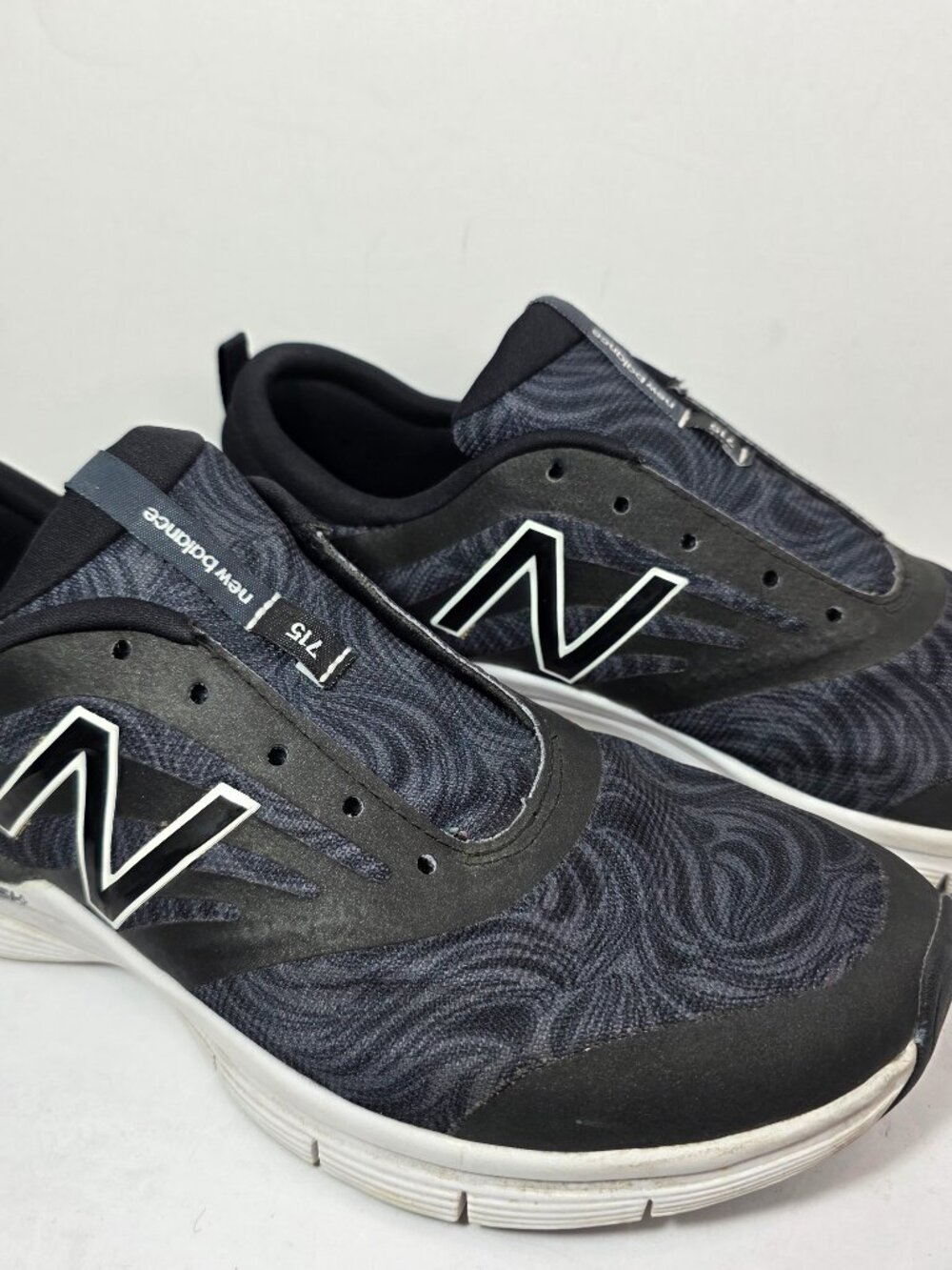 New Balance Womens 715 Cush+ Sneakers Size 10 Deep Purple Black No Laces
